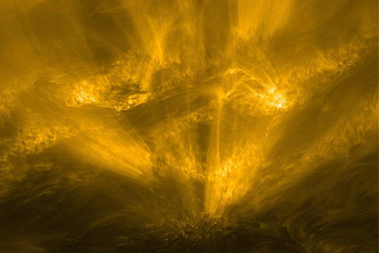 Este erizo solar fue captado por el Extreme Ultraviolet Imager (EUI), capaz de tomar imágenes de nuestra estrella con asombroso detalle.