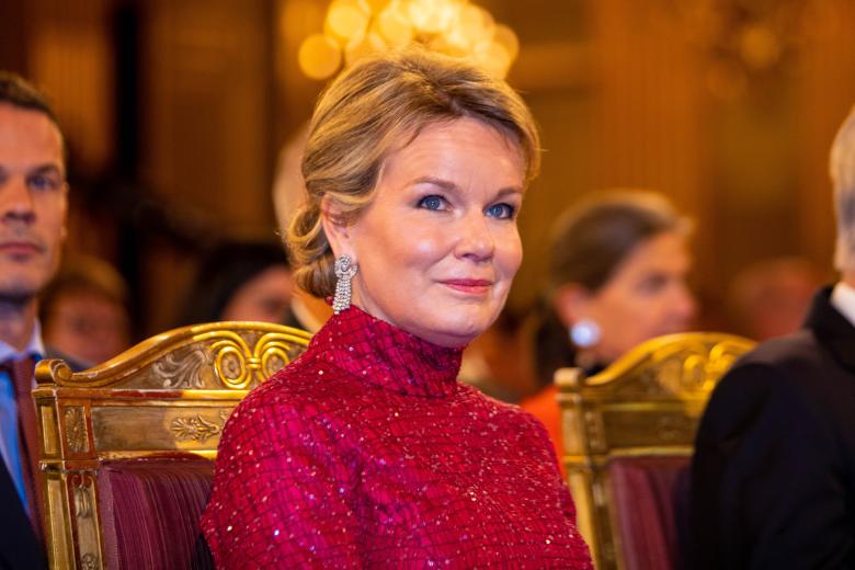 Queen Mathilde attending the Christmasconcert at the RoyalPalace in Brussels, Belgium, December 20, 2022.