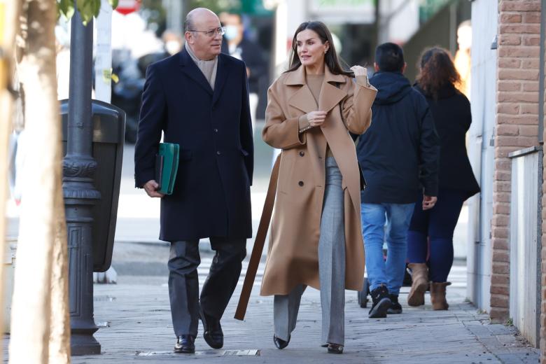 Spanish Queen Letizia Ortiz during a working meeting with the board of the Spanish federation of rare diseases (Feder) in Madrid on Tuesday, 17 january 2023.