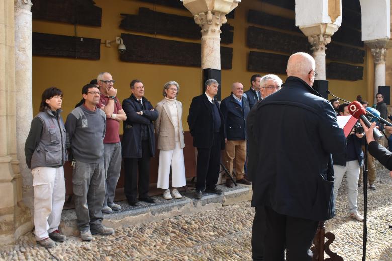 Presentación de la restauración del machón nororiental ubicado en el Patio de los Naranjos de la Mezquita-Catedral