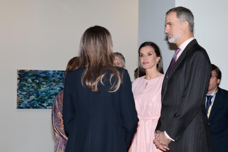 Spanish King Felipe VI and Queen Letizia Ortiz during inauguration of 42 edition of the International Contemporary Art Fair ARCO in Madrid on Thursday, 23 February 2023.