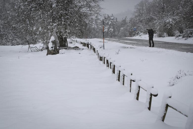 Paisaje nevado en Navarra, otros de los puntos que estaban en alerta por la ola de frío que va a cruzar España en los próximos 7 días