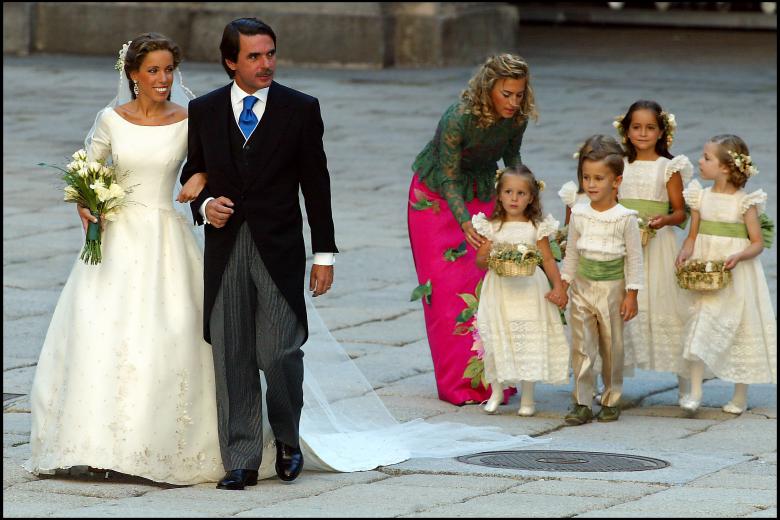 El expresidente del Gobierno, José María Aznar, en la boda de su hija Ana