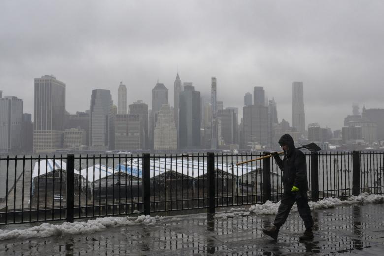 Las imágenes de la primera gran nevada en Nueva York