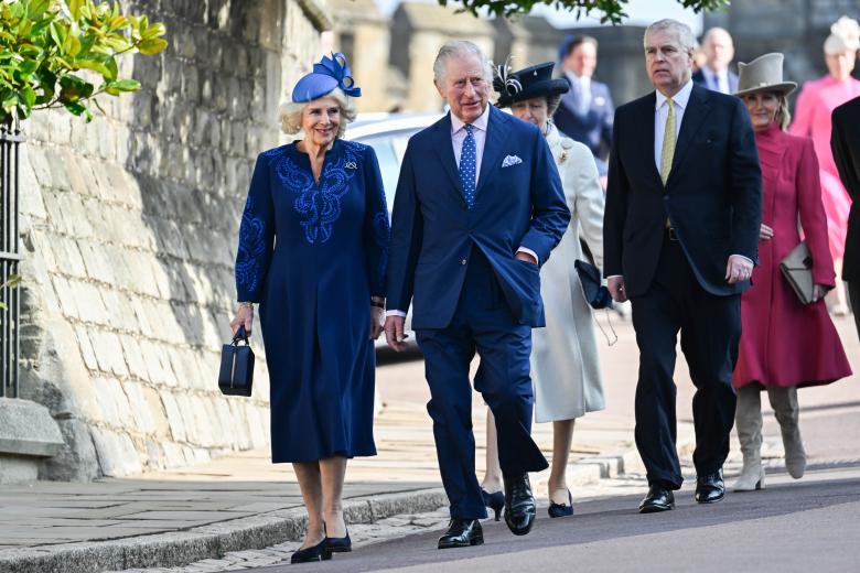 Mandatory Credit: Photo by Tim Rooke/Shutterstock (13861215l)
Camilla Queen Consort, King Charles III, Princess Anne, Prince Andrew and Sophie Duchess of Edinburgh
Royal Easter Mattins Service, St George's Chapel, Windsor, UK - 09 Apr 2023 *** Local Caption *** .