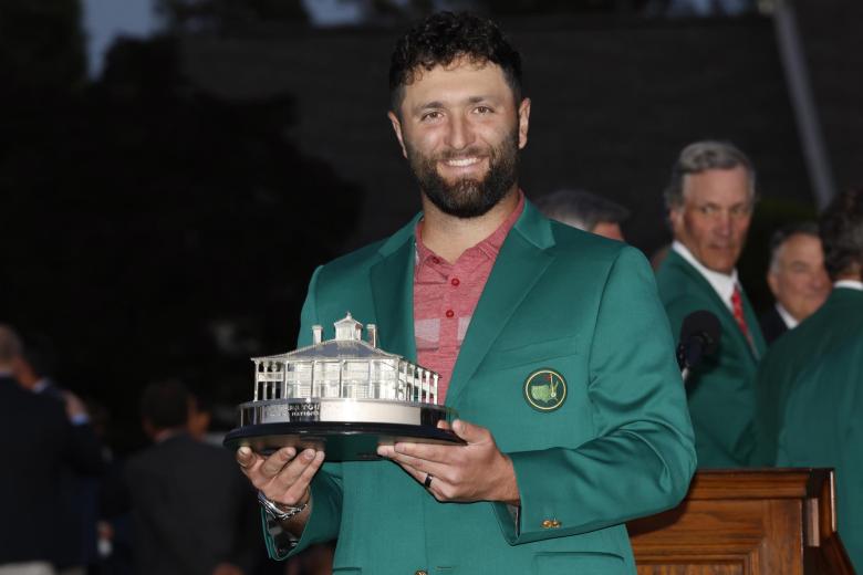 Jon Rahm, tras recibir el trofeo del Masters de Augusta