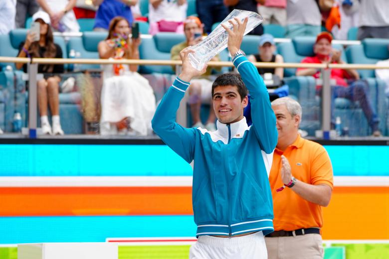 Tennisplayer Carlos Alcaraz during Madrid Masters Series on Sunday, 8 May 2022