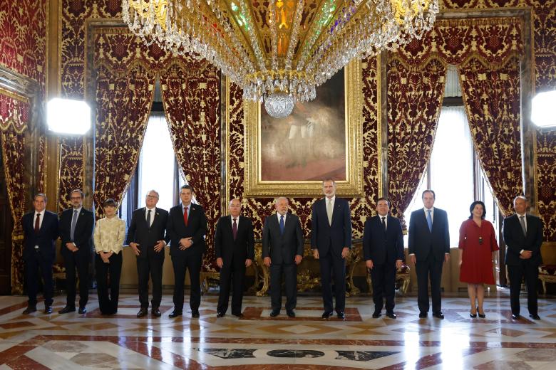 El Rey ha mantenido un encuentro con Luiz Inácio Lula da Silva, presidente de la República Federativa de Brasil, con motivo de su Visita Oficial a España.