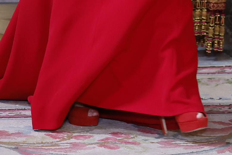 Queen Letizia during official dinner ceremony for Colombian President on ocassion his official visit to Spain in Madrid on Wednesday, 3 May 2023.