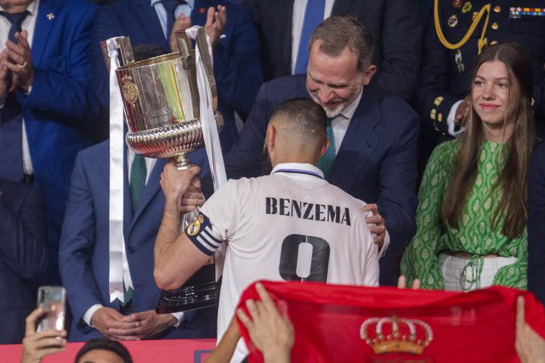El último título de Benzema está muy reciente, lo ganó hace un mes: fue la Copa del Rey en Sevilla