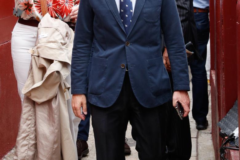 Almeida, a su llegada a la Plaza de Toros de las Ventas