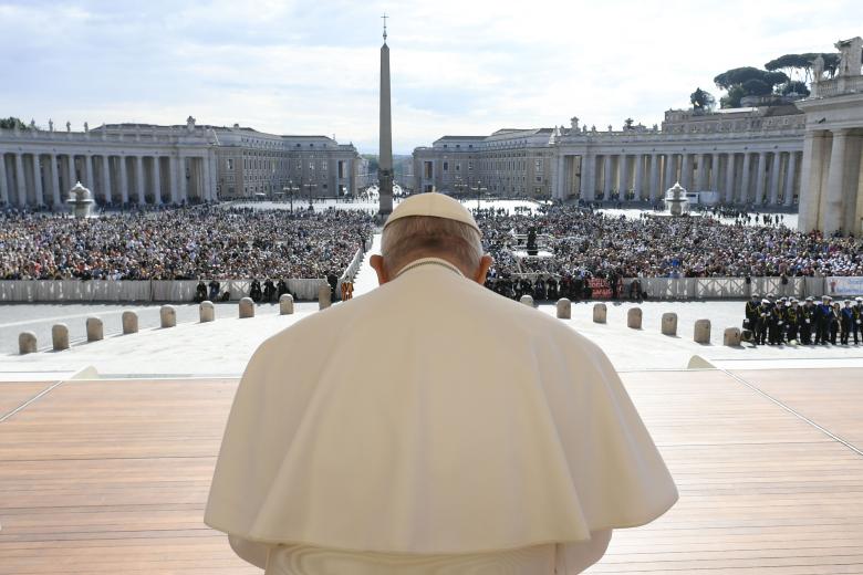 Pope Francis meets with victims of the conflict in eastern Democratic Republic of Congo at the Apostolic Nunciature in Kinshasa, Congo, on February 1, 2023, second day of his Apostolic Journey