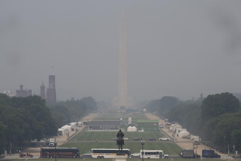 El humo de los incendios canadienses ha llegado también hasta Washington, donde también se ha declarado la máxima alerta por la calidad del aire por primera vez en más de 10 años