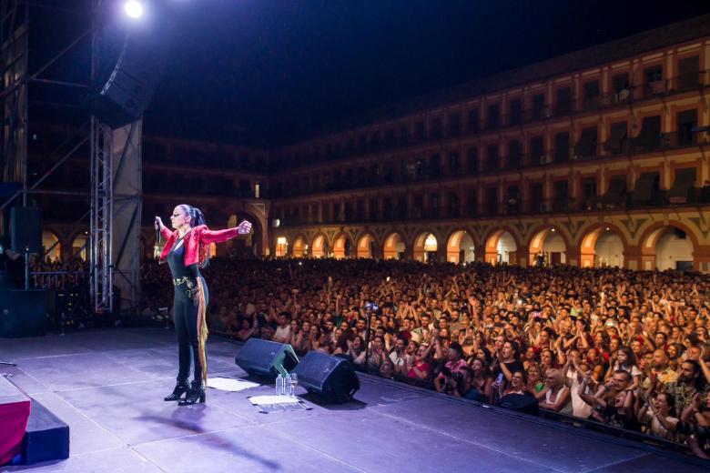 María Pelá en la Plaza de la Corredera