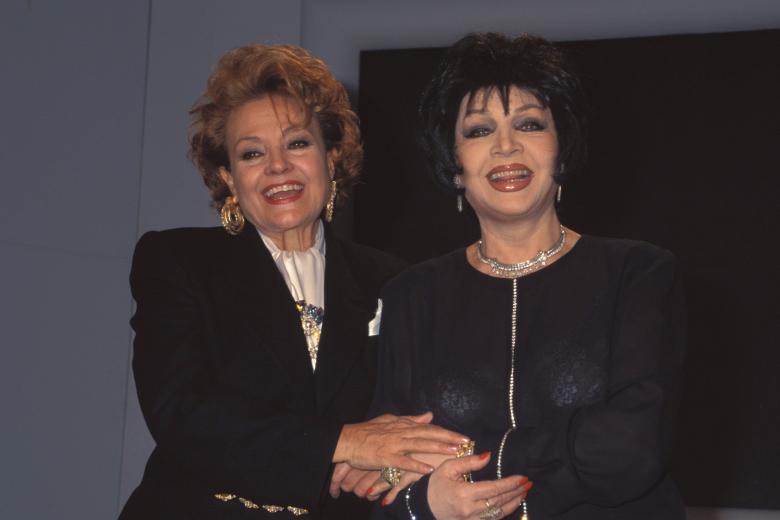 PIO CABANILLAS CON MARIA TERESA CAMPOS, CARMEN SEVILLA Y NORMA DUVAL. EN LOS PREMIOS  "NARANJA Y LIMON".