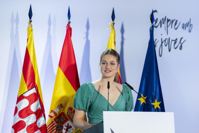 La Princesa Leonor pronuncia su discurso en la ceremonia de entrega de los Premios Princesa de Gerona