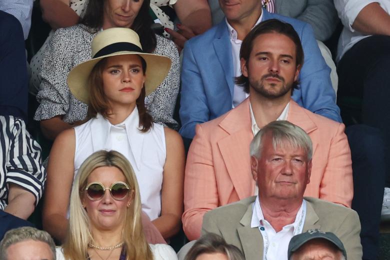 Andrew Garfield arrives on day fourteen of the 2023 Wimbledon Championships at the All England Lawn Tennis and Croquet Club in Wimbledon. Picture date: Sunday July 16, 2023. *** Local Caption *** .