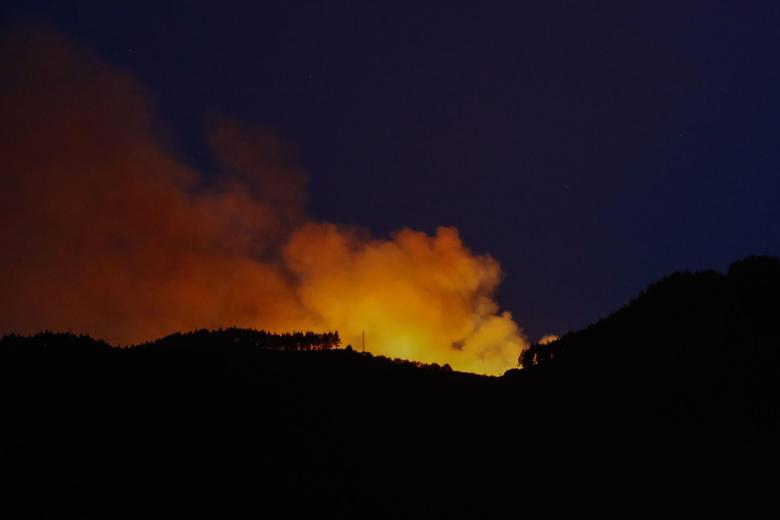 El incendio que se declaró este martes en la cumbre de Gran Canaria no ha ocasionado daños en viviendas ni en infraestructuras