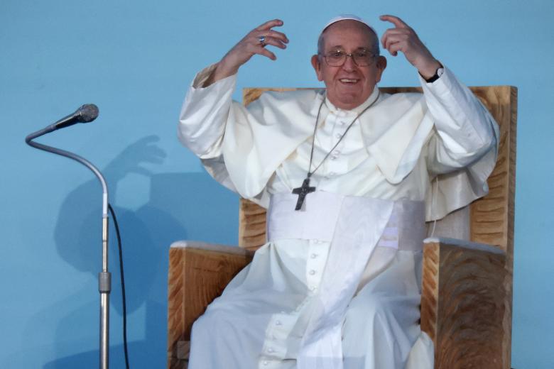El Papa ha interactuado con los jóvenes durante su primera intervención en la JMJ Lisboa 2023