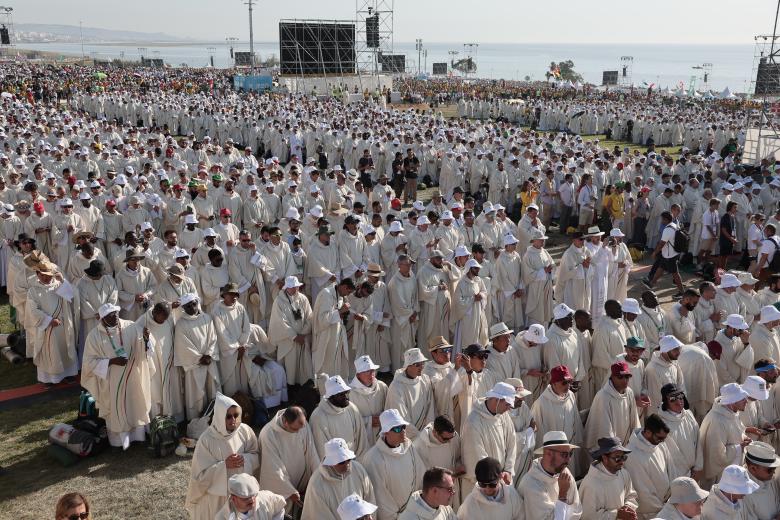 Junto al Papa, son miles los sacerdotes que han acudido a la JMJ