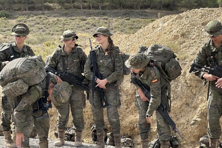 La princesa de Asturias Leonor de Borbon durante unas maniobras militares en la academia Militar de Zaragoza 20 Septiember 2023