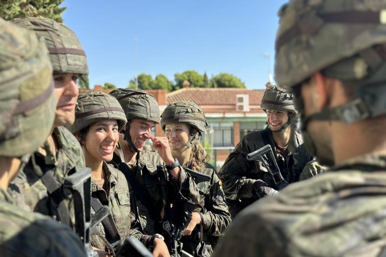 La princesa de Asturias Leonor de Borbon durante unas maniobras militares en la academia Militar de Zaragoza 20 Septiember 2023