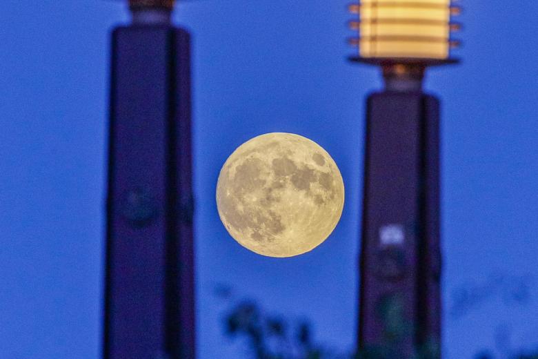 Impresionantes vistas de la luna desde Zaragoza