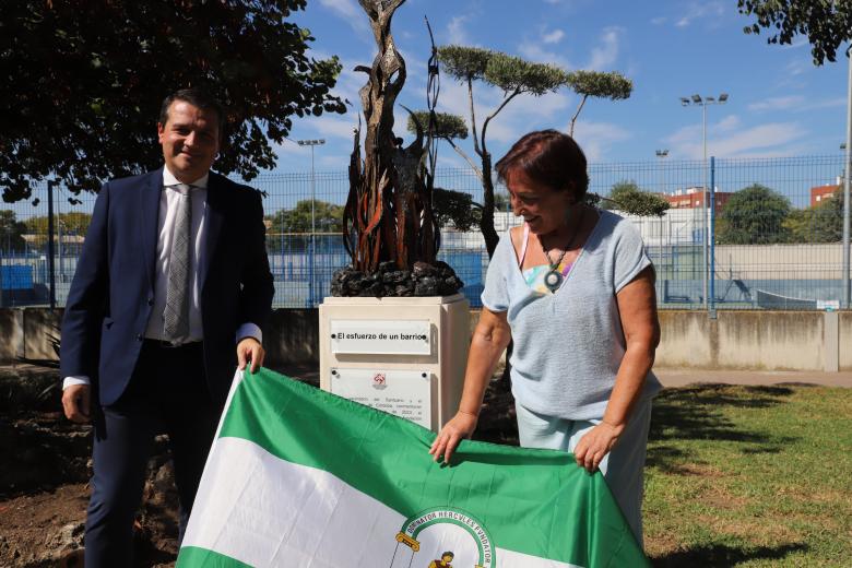 Inauguración del monumento conmemorativo del cincuenta aniversario del barrio Santuario