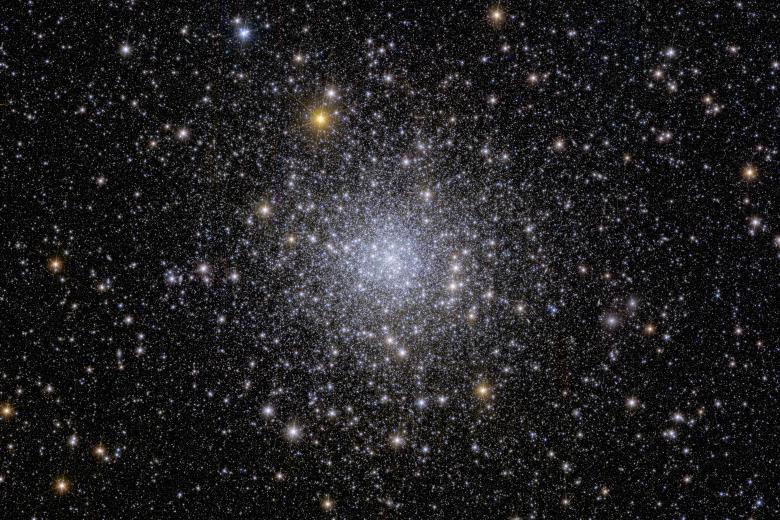 Cluster globular NGC 6397

Los cúmulos globulares son conjuntos de cientos de miles de estrellas unidas por la gravedad. Actualmente, apunta la ESA «ningún otro telescopio que no sea Euclid puede observar un cúmulo globular completo en una sola observación y, al mismo tiempo, distinguir tantas estrellas en el cúmulo». Dichas estrellas débiles reflejan la historia de la Vía Láctea y dónde se encuentra la materia oscura. El NGC 6397 es el segundo cúmulo más cercano a la Tierra, a unos 7.800 años luz de distancia.