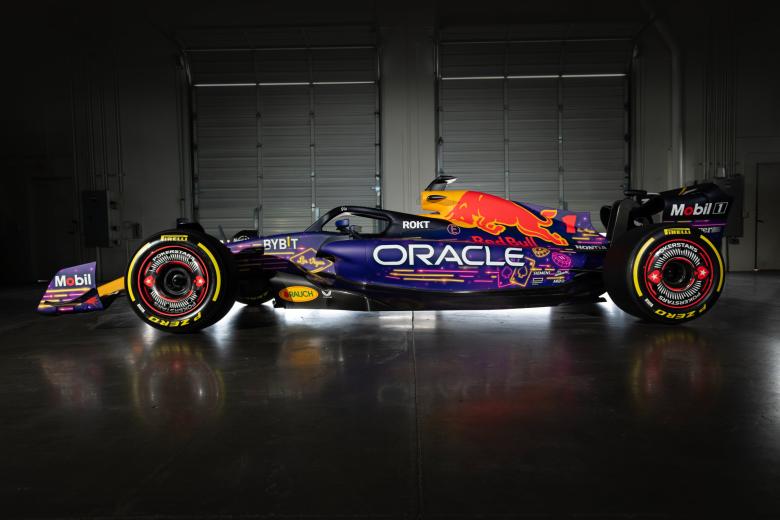 Diseño de la escudería Red Bull en Las Vegas