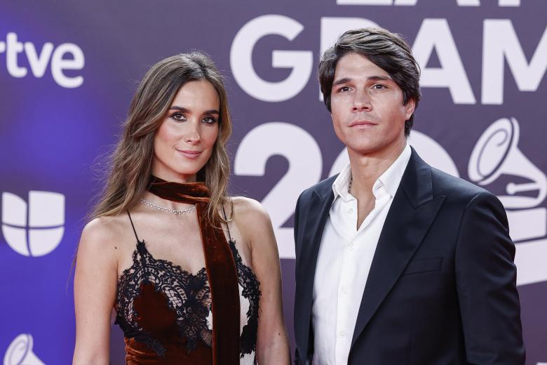 Singer Manu Carrasco and Almudena Navalon at the 24nd annual Latin Grammy Awards 2023 in Sevilla on Thursday, 16 November 2023.