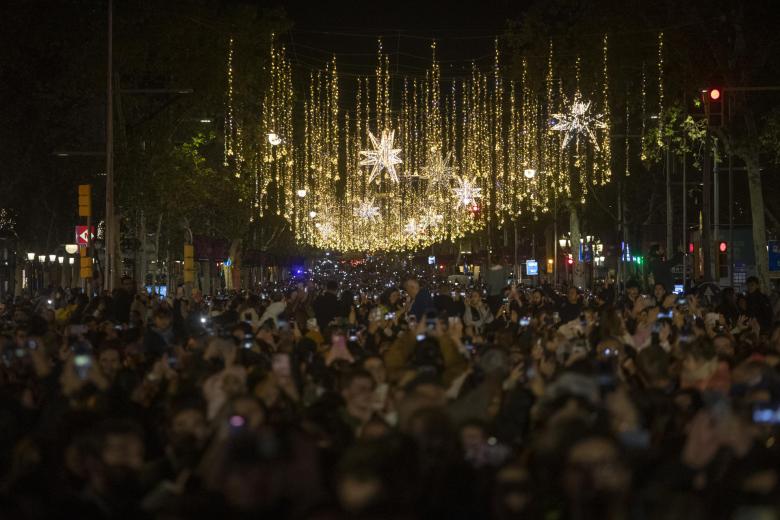 Imagen de la decoración del Paseo de Gracia, en Barcelona