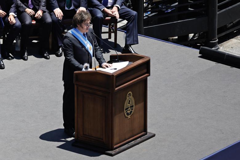 «Hoy comienza una nueva era en Argentina», aseguró Javier Milei durante su discurso
