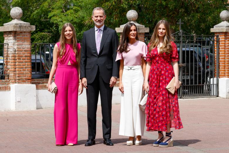 King and Queen of Spain, Felipe VI and Queen Letizia and Princess Sofia attend the graduation of Princess Leonor at UWC Atlantic College in Gaes, 20 May 2023