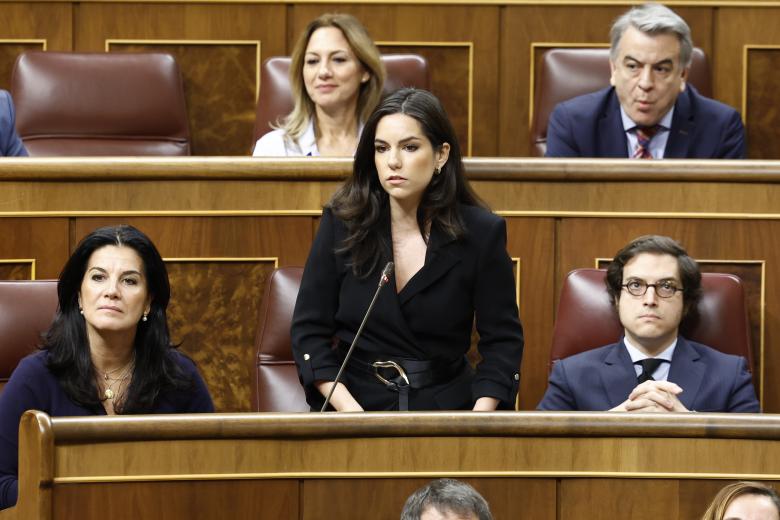 Politician Pepa Millan during control session at the Congress of Deputies in Madrid, on Wednesday, 13 December 2023.