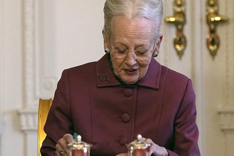 Copenhagen (Denmark), 14/01/2024.- Denmark's Queen Margrethe (C-R) leaves the Council of State meeting after signing a declaration of abdication at Christiansborg Castle in Copenhagen, Denmark, 14 January 2024. Denmark's Queen Margrethe II announced in her New Year's speech on 31 December 2023 that she would abdicate on 14 January 2024, the 52nd anniversary of her accession to the throne. Her eldest son, Crown Prince Frederik, is set to succeed his mother on the Danish throne as King Frederik X. His son, Prince Christian, will become the new Crown Prince of Denmark following his father's coronation. (Dinamarca, Copenhague) EFE/EPA/MADS CLAUS RASMUSSEN DENMARK OUT