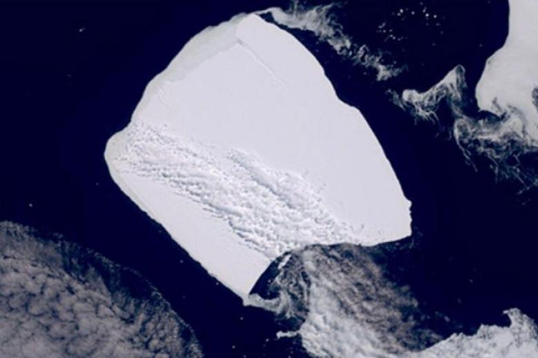 Imagen satelital del iceberg A23a