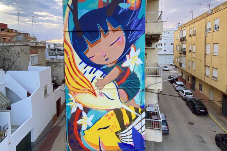 Mural de Julieta Xlf, en Alberic