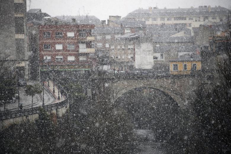Temporal de nieve en El Bierzo este viernes