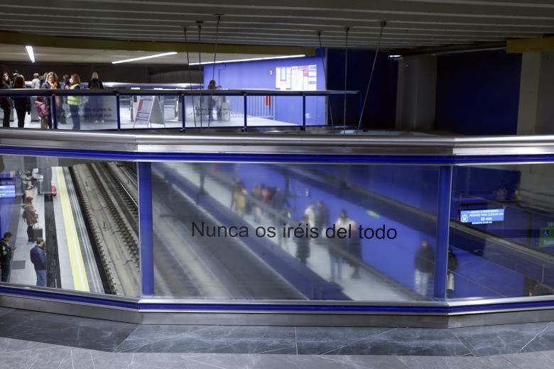 Vista del memorial del 11-M en Atocha