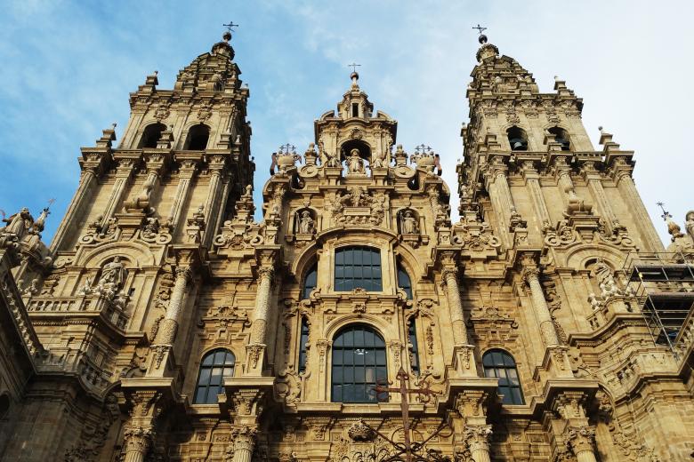 Fachada del Obradoiro de la catedral de Santiago de Compostela