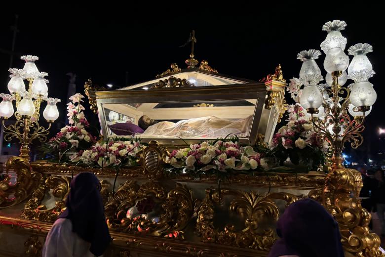 Cristo crucificado, durante la Semana Santa Marinera de Valencia