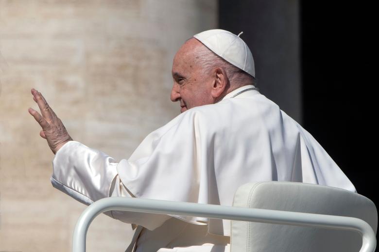 Pope Francis during the weekly general audience in Vatican City. 20 Mar 2024