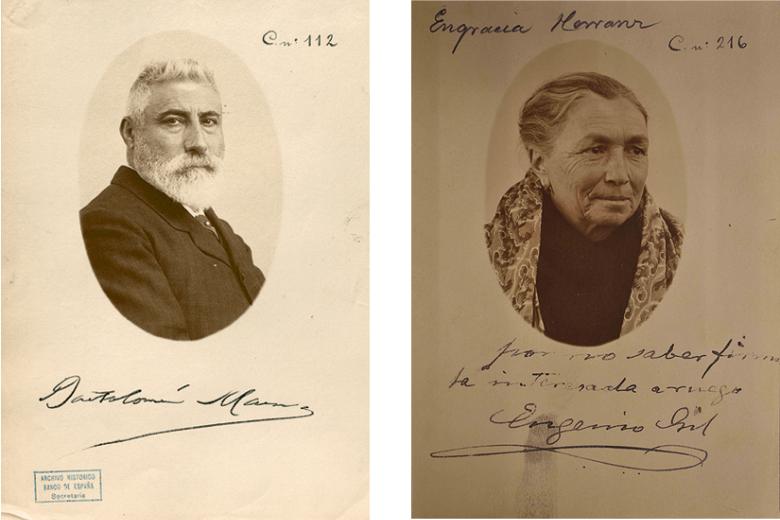 Bartolomé Maura Montaner, grabador de la Fábrica de Billetes (1905-1907) y Engracia Herranz Esteban, moza encargada del servicio de retretes (1905-1907) - Banco de España