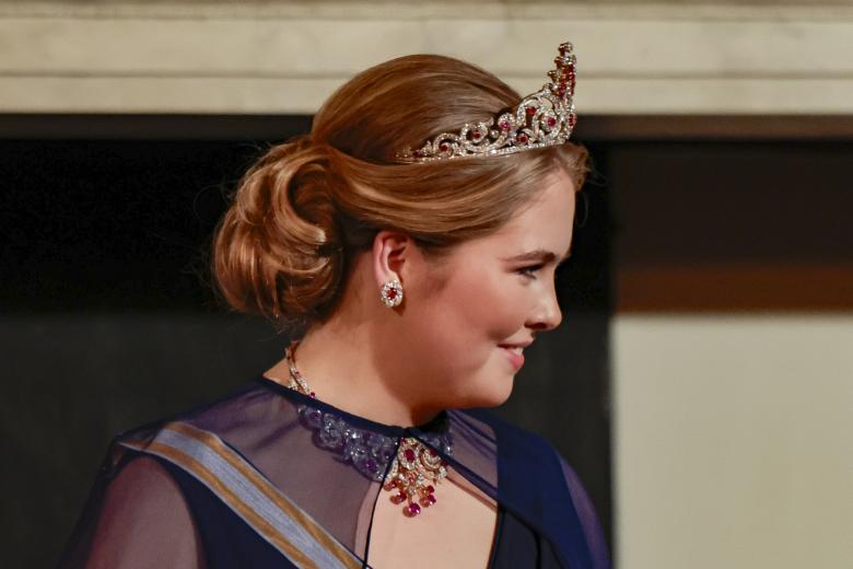 attending official dinner ceremony for Spanish King on the ocassion of their official visit to Netherland in Amsterdam on Wednesday, 17 April 2024.
