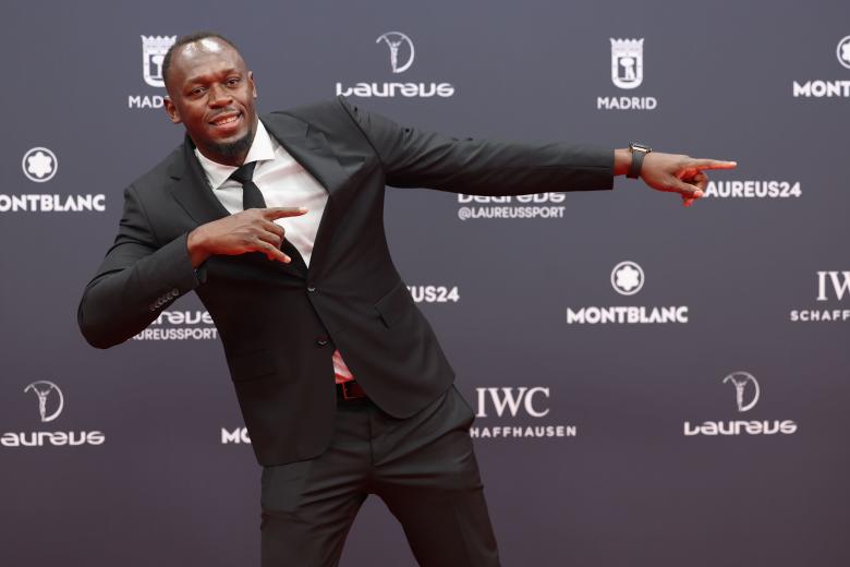 El exatleta jamaicano Usain Bolt a su llegada a la gala de entrega de los Premios Laureus