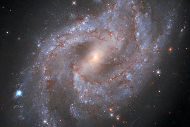 Cautivadora galaxia NGC 2525, ubicada a casi 70 millones de años luz de la Tierra