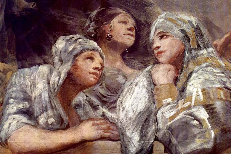 Para realizar esta pintura, Goya tuvo como ayudante al pintor y maestro de obras Asensio Julià quien se debió dedicar en exclusiva a la preparación de materiales, la sujeción de cartones y otras labores propias de un ayudante.

Terminó la ejecución de las pinturas en torno a noviembre o diciembre de 1798, puesto que el 20 de diciembre de ese año Goya presentó la minuta de los gastos ocasionados por los «géneros de pintura y demás». Finalmente, fue inaugurada el día 11 de julio de 1799.

El cadáver (sin cabeza) de Goya fue depositado en el altar mayor de esta ermita, en una tumba realizada en granito, con lápida superpuesta de mármol. Se le sepultó junto a su amigo y consuegro Martín Miguel de Goicochea en 1919, por lo que desde entonces, San Antonio de la Florida es considerada como mausoleo del genio.