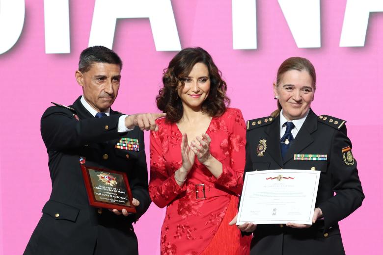 Isabel Diaz Ayuso during the award ceremony of the Community of Madrid Medal (gold and silver) and decorations of the Order of Dos de Mayo, on Thursday 2 may 2024