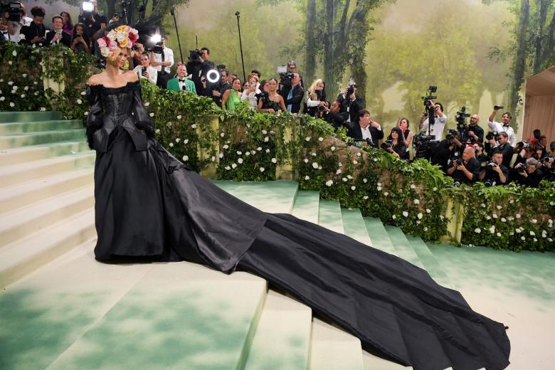 Mandatory Credit: Photo by David Fisher/Shutterstock (14455509jz)
Karol G
Met Gala. The Metropolitan Museum of Art's Costume Institute Benefit, celebrating the opening of the Sleeping Beauties: Reawakening Fashion exhibition, Arrivals, New York, USA - 06 May 2024 *** Local Caption *** .